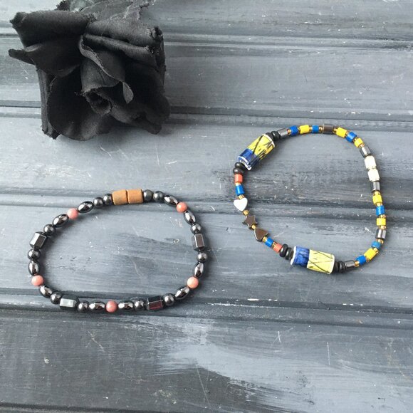 Hematite Magnetic Bracelet Lot (Lot of 2) - Picture 1 of 10